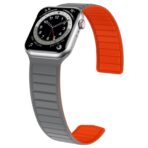 Magnetic Silicone Watch Band For Apple Watch - Grey Orange