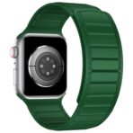 Magnetic Silicone Watch Band For Apple Watch - Army Green