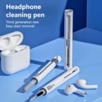 Q5 Bluetooth Earphone Telescopic Cleaning Pen Brush - White